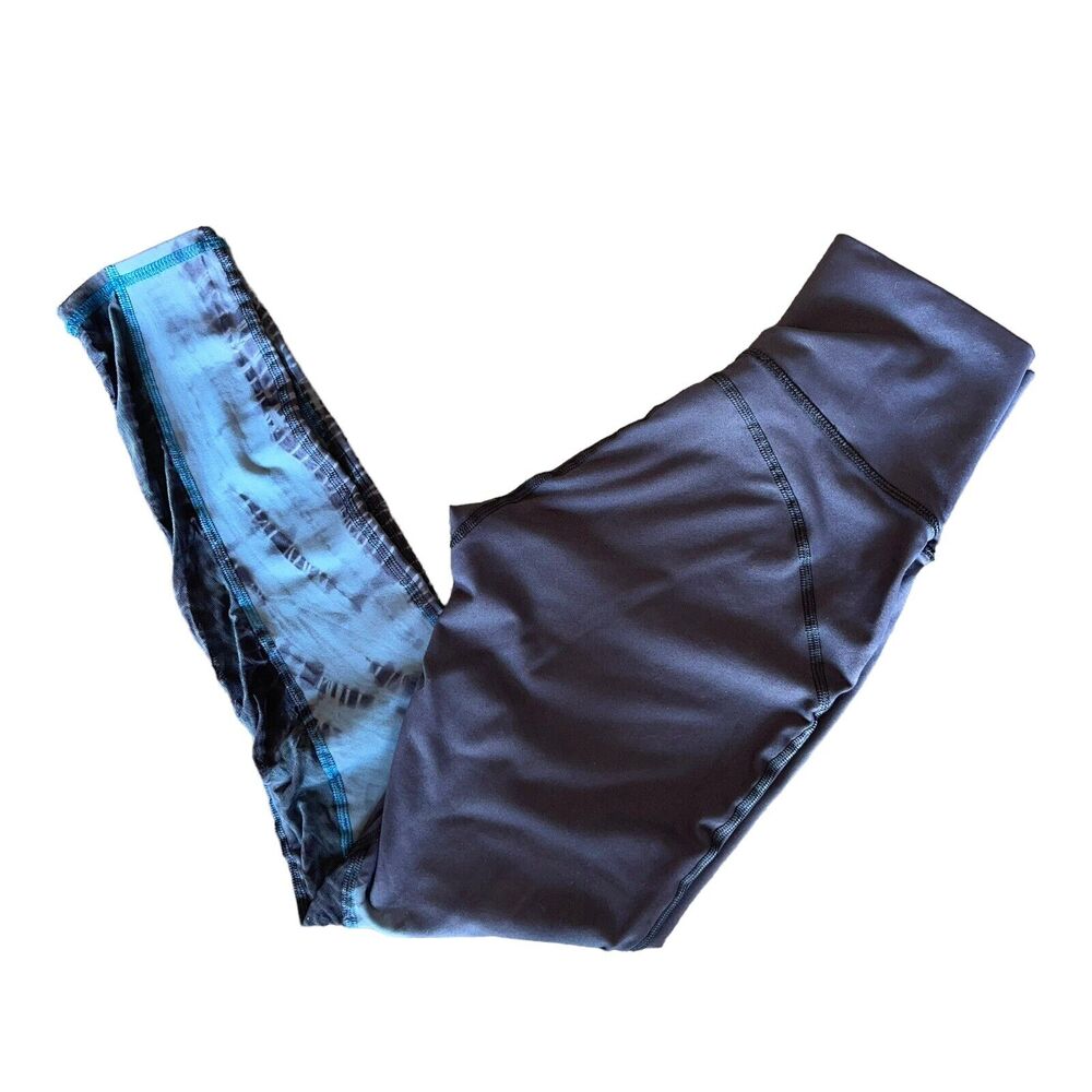 Electric & Rose Leggings Tie Dye Mesh Panel - Picture 6 of 7